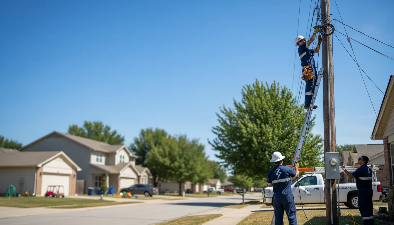 Residential electrician providing installation services in Sterling City, TX